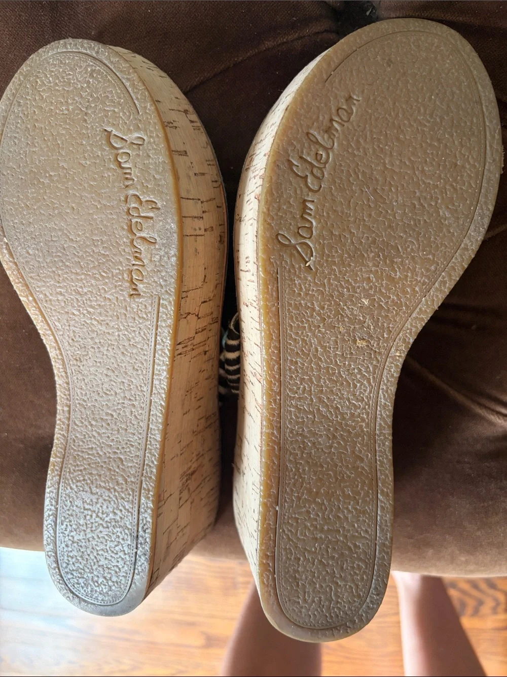 Sam Edelman Zebra-Print Thong Sandals SZ 36.5 - Picture 3 of 6